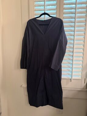 Joseph Black Long Sleeve V-Neck Dress